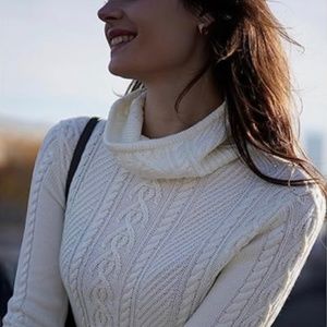 Cream White Sweater Dress